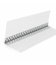 Coltar aluminiu cu plasa fibra de sticla 10 x 10 cm, lungime 2.5 m